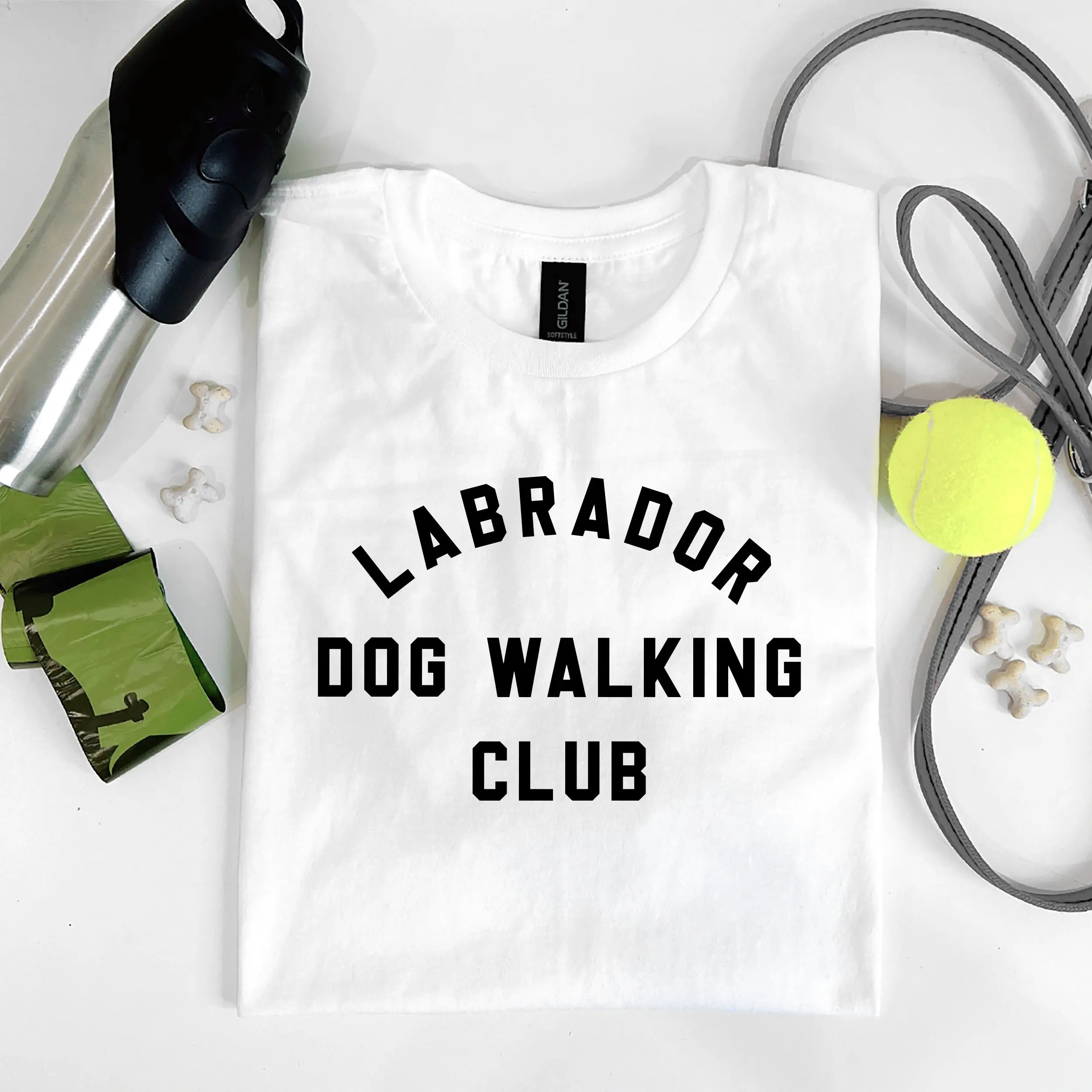 Labrador T Shirt Retriever Dog Walking Personalised Owner The