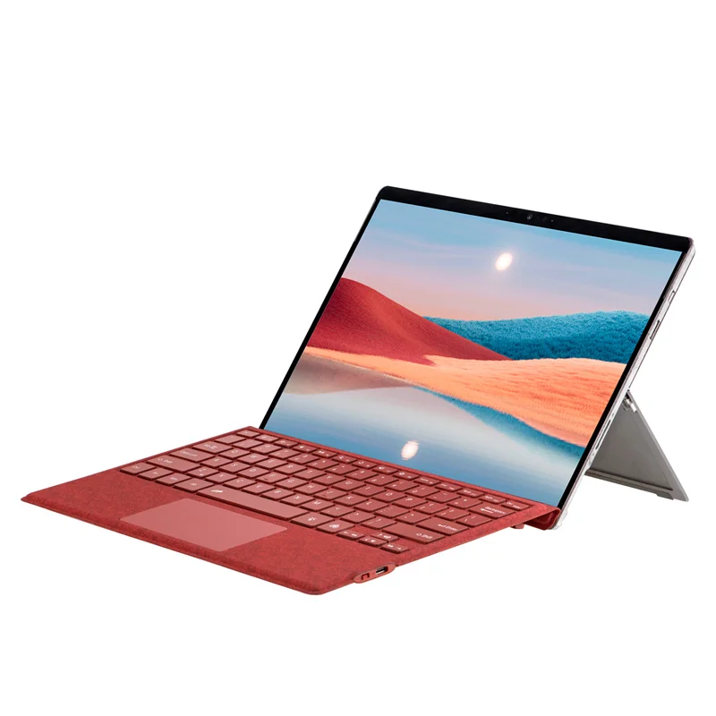 BT คีย์บอร์ดไร้สายสําหรับ Microsoft Surface Pro 7 6 5 4 3 แป้นพิมพ์ทัชแพดพร้อม Backlit Teclado รัสเซียสเปนอาหรับภาษาอังกฤษ