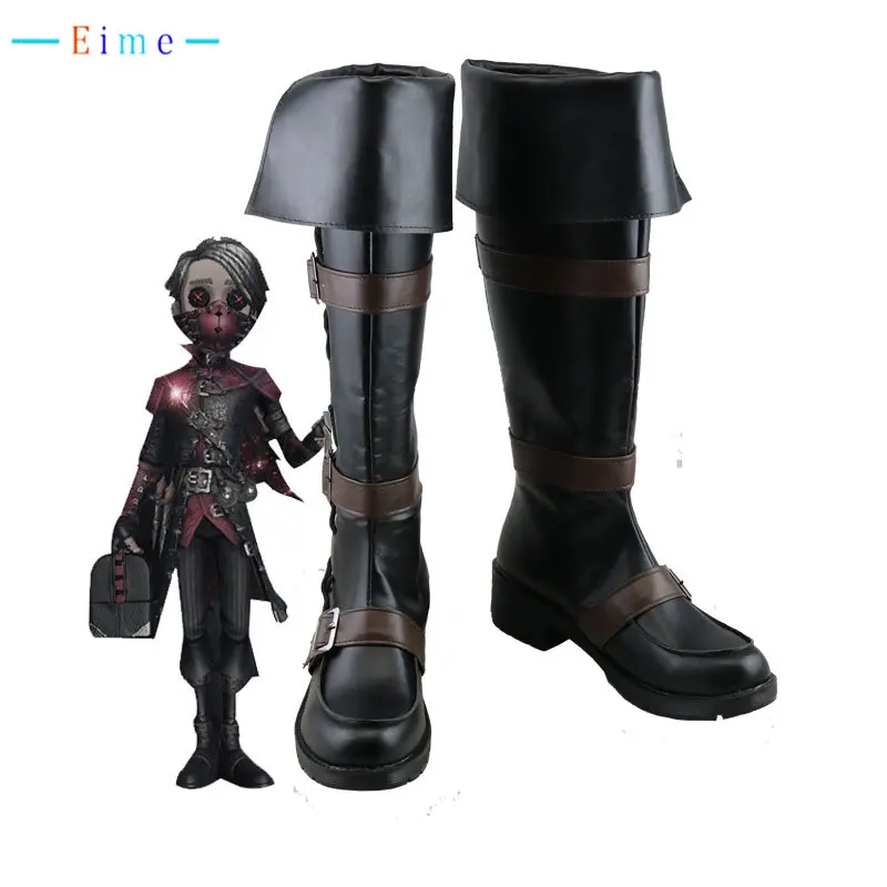 

Game Identity V Embalmer Aesop Carl Cosplay Shoes Red PU Leather Shoes Halloween Carnival Boots Custom Made