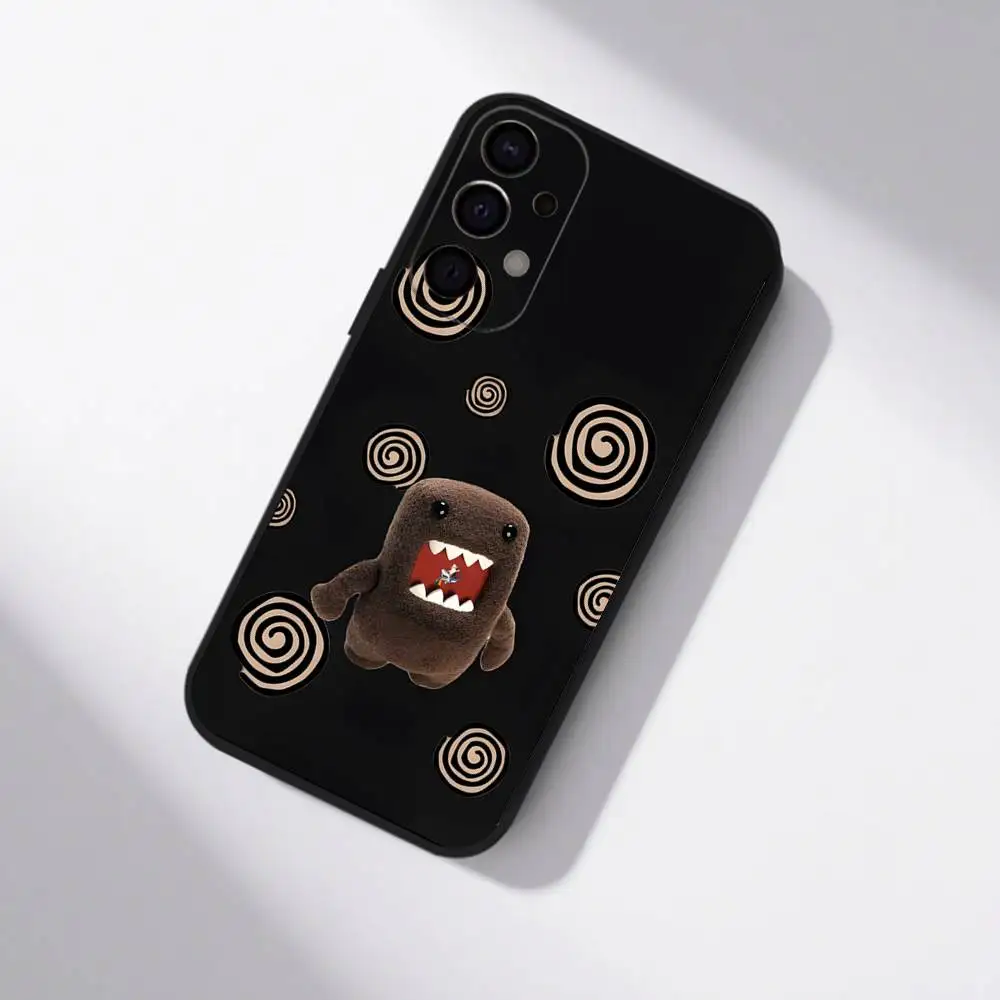 حافظة هاتف لطيفة D-Domo-kun_S لهاتف سامسونج S25، S24، S21، S22، S23، S30، Ultra، S20، Plus، Fe، Lite، 5G غطاء أسود