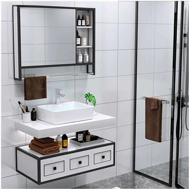 Modern Design Wash Basin Bathroom Furniture Dresser Cabinet Combination Set Mirror vanities