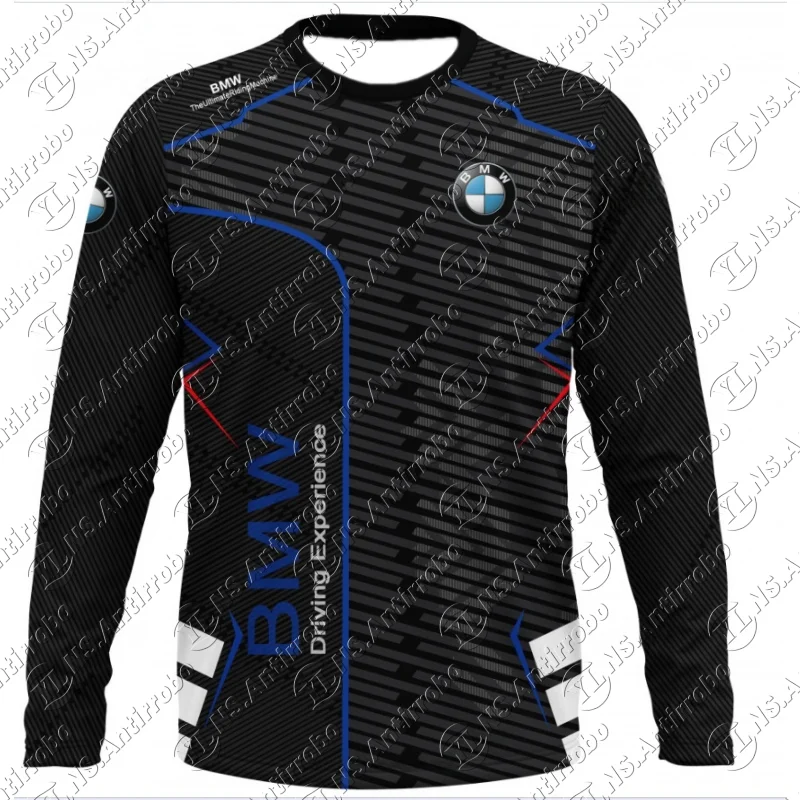 

Футболки для вождения мотоцикла BMW Ultimate, 2021, спортивные футболки с круглым вырезом и длинными рукавами, дышащая быстросохнущая одежда для мужчин и женщин