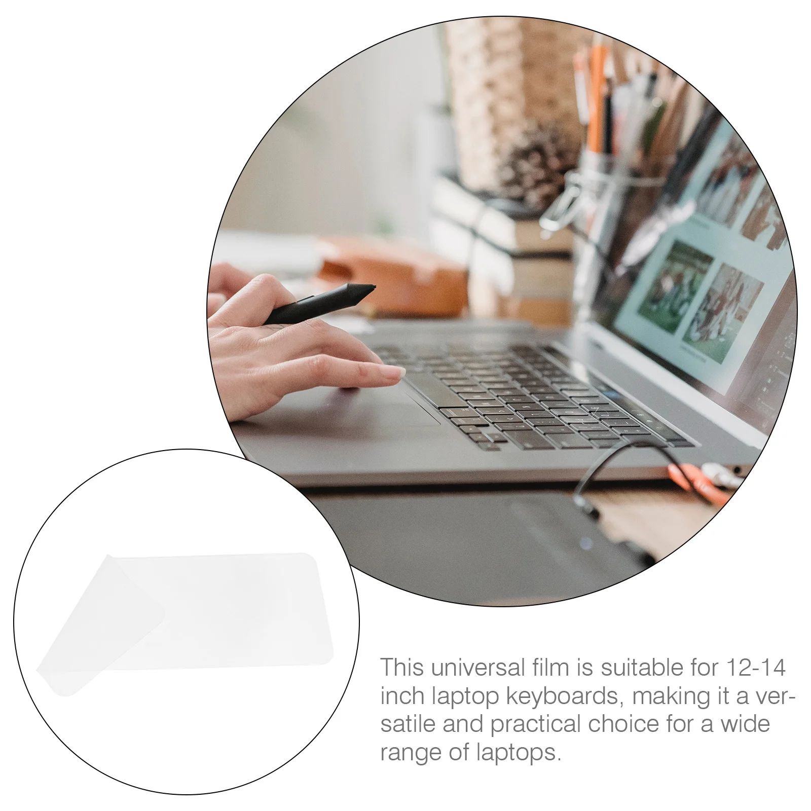 

2pcs Keyboard Protector Clear Laptop Silicone Cover 12-14 Inch Thin Transparent Dustproof Waterproof Keyboard Film Accessories
