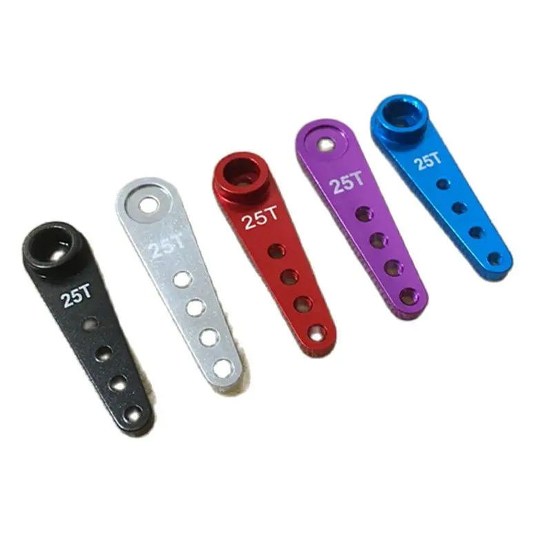 Parts & Accessories Aluminum Alloy RC Car Steering Servo Horn Arm 25T Teeth Long for 1/10 1/8 1/5 Scale Remote Control Off Road