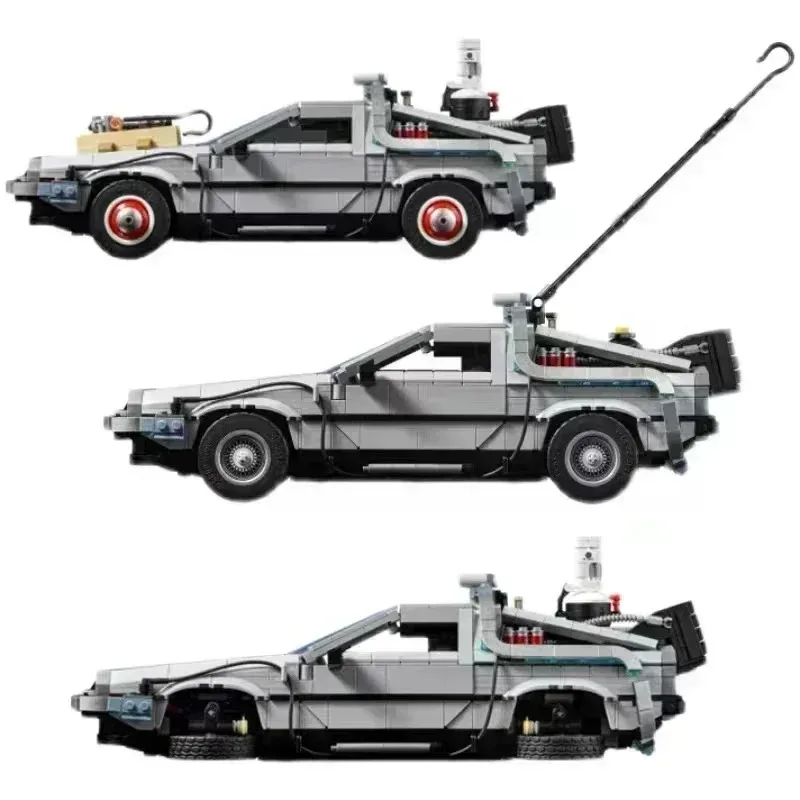 NEW 1872Pcs Back to the Future Time Machine Model Kit | 10300 Sci-Fi Car Building Blocks | Creative Gift for Teens Adults | Hall
