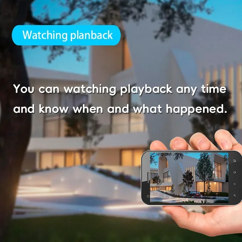 8MP HD Dual Screen WIFI IP Camera Outdoor 4K Dual Lens Camera Ai Human Detection Waterproof CCTV Video Security Camera V380 APP