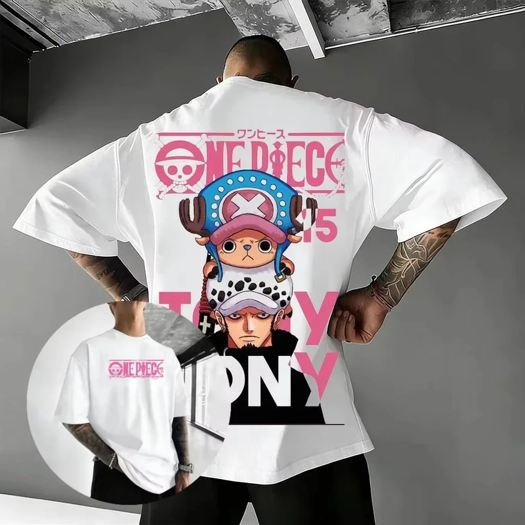 2026 New One Piece Anime Tony Chopper Trafalgar Law Graphic T Shirt Men and Women Short Sleeve Tee Summer Casual Streetwear