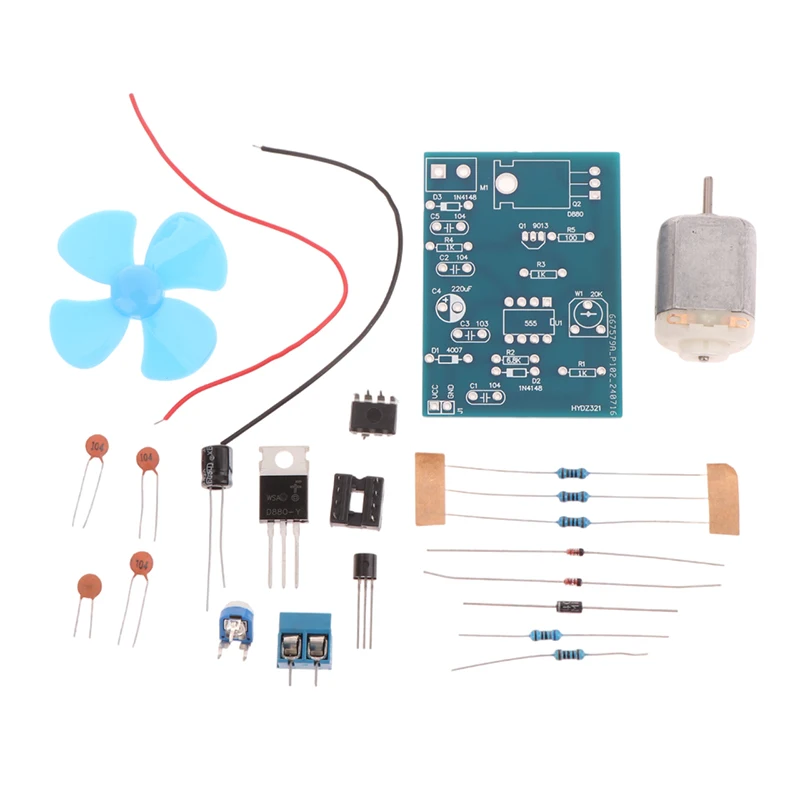 DIY NE555 DC มอเตอร์ความกว้างพัลส์ตัวควบคุมความเร็วอิเล็กทรอนิกส์บัดกรีฝึกหลวม Partsnic ชุดอุปกรณ์การสอนฟิสิกส์