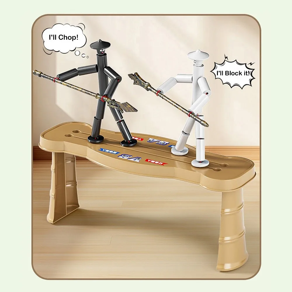 لعبة معركة رجل الخيزران من لاعبين، ألعاب الوالدين والطفل، مضادة للإجهاد، مواد ألعاب ذاتية الصنع، لعبة لوح معركة مصنوعة يدويًا