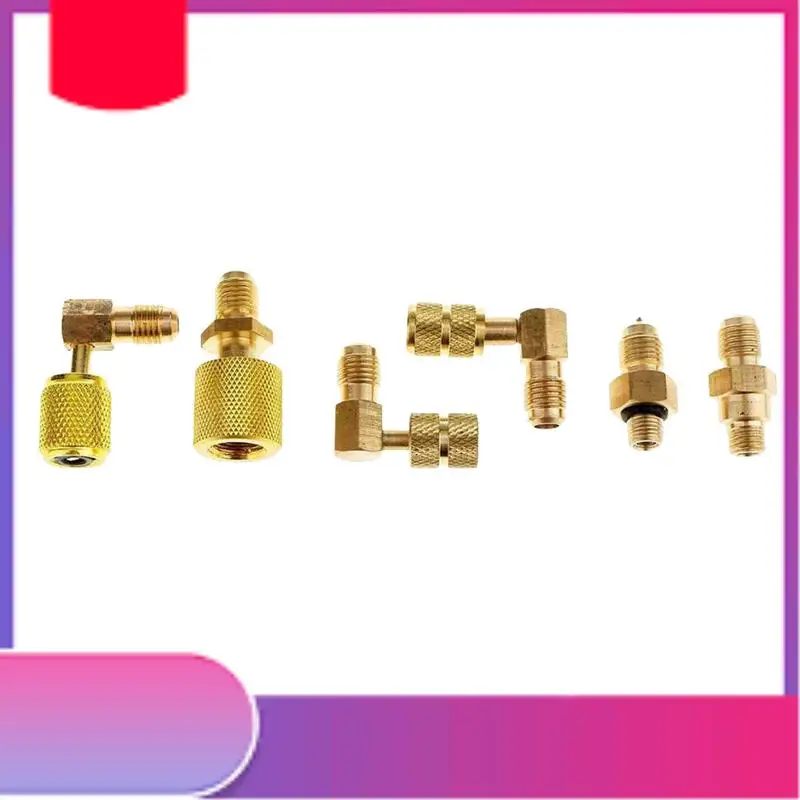 

8Pcs Car Air Conditioner Refrigeration Hose Set Air Condition Filling Kit CT-138 Converting Adapters-Y79A