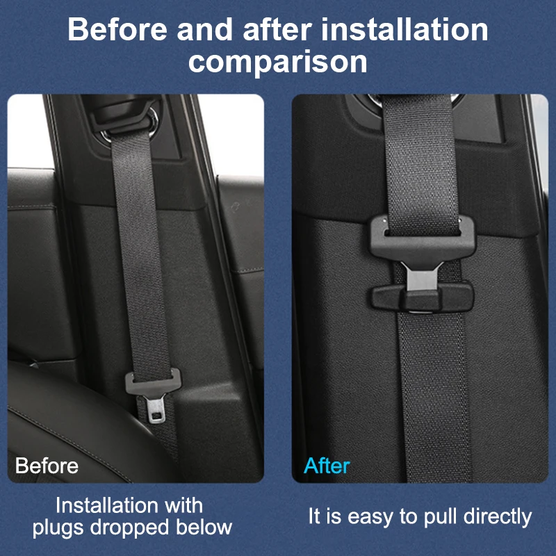 SEAMETAL 2pcs Car Seat Belt Holder Clip ABS Safety Belt Clip Prevent Falling Universal Seat Belt Accessories Stay in Position