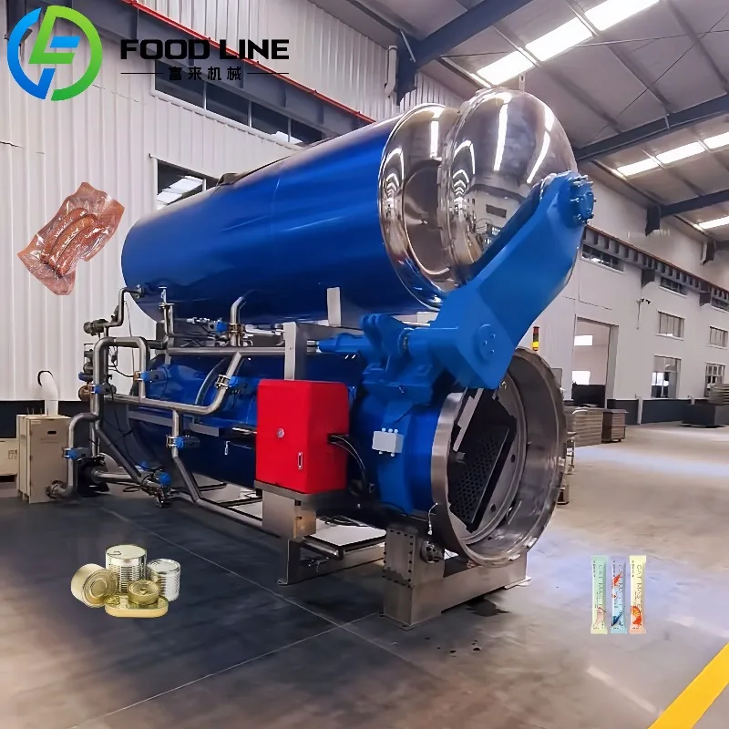 Sterilizzatore commerciale ad alta temperatura Attrezzatura per storta di livello industriale per la lavorazione degli alimenti