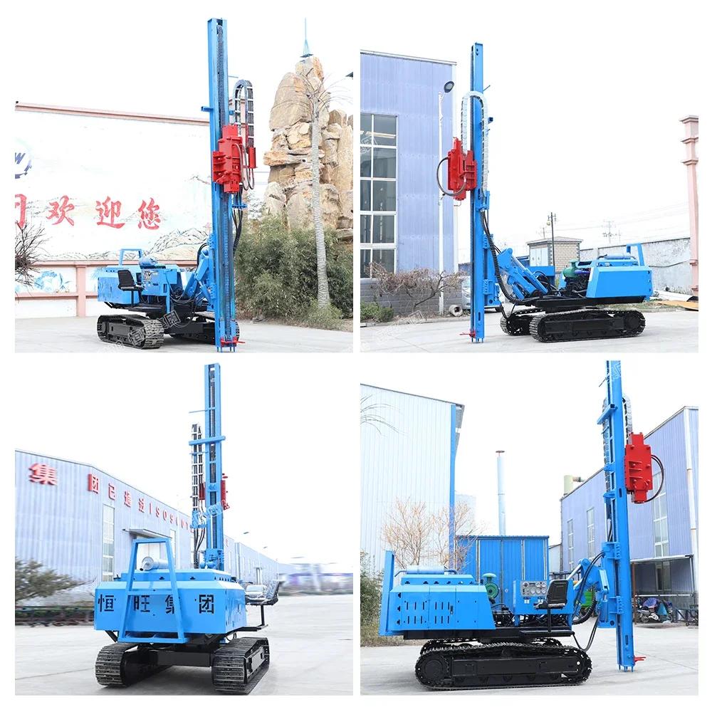 New arrival hydraulic press pile driver Hengwang pneumatic post driver piling rig machine for sale