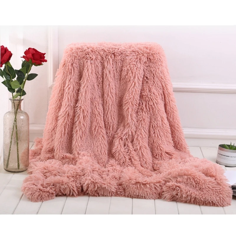 KX4B Plush Bed Blanket Cover, Soft and Warm Sofa Throw Blanket,Easily Care Blanket