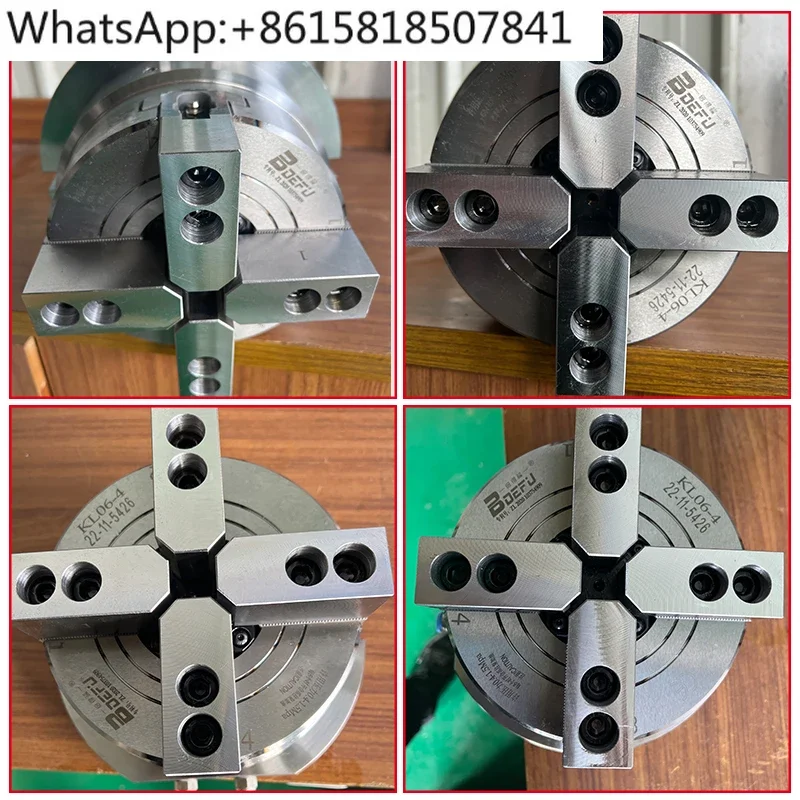 1PCS Hollow vertical pneumatic chuck four-jaw KL160/200/250 grab 6810 inch machining center milling and drilling machine chuck