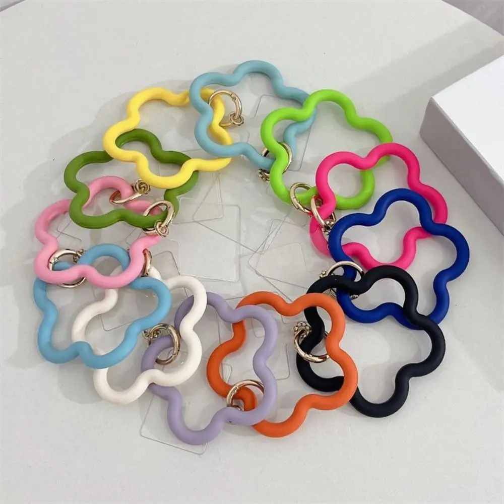 Silicone Mobile Phone Wristband Buckle Colorful Star Shaped Mobile Phone Straps Anti-fall Chain Phone Case Hanging Cord