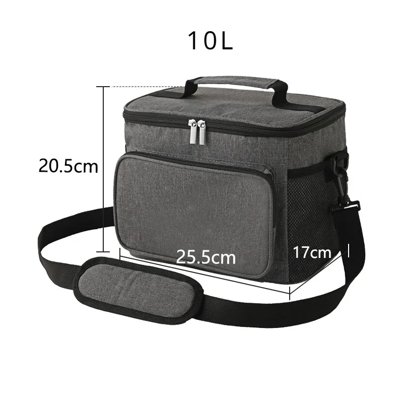 10/15/24L Picnic Bag Thermal Insulated Lunch Bag Box Handbag Wine Beer Cooler Crossbody Shoulder Bag Camping Food Container