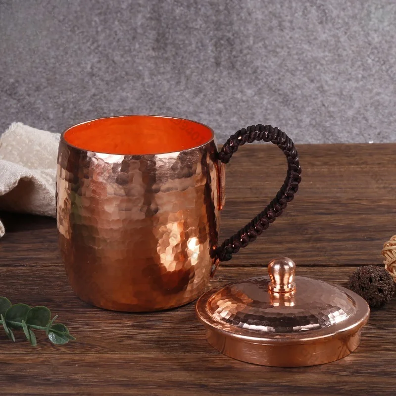 Copper Water Cup Teacup, Coffee Machine Powder Copper Cup, Beer Cup Purely Handmade