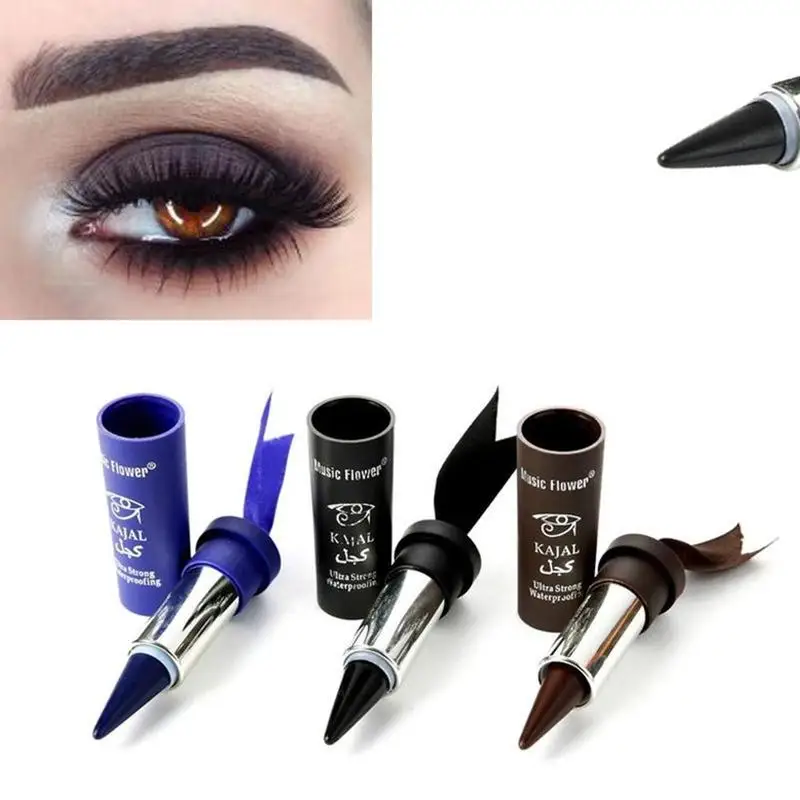 Thick Eyeliner Cream Women Smoky Eyes Eyeliner Pencil Black Liner Waterproof Pen Natural Lasting Black Long Liner Portable