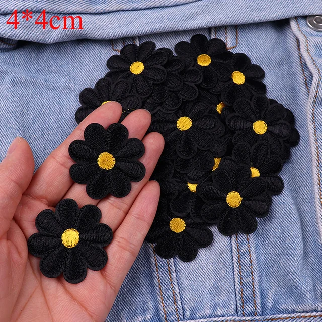 Sunflower Patch Iron Sew On Clothes T Shirt Dress Jeans Flower Embroidered Badge - Foto 9