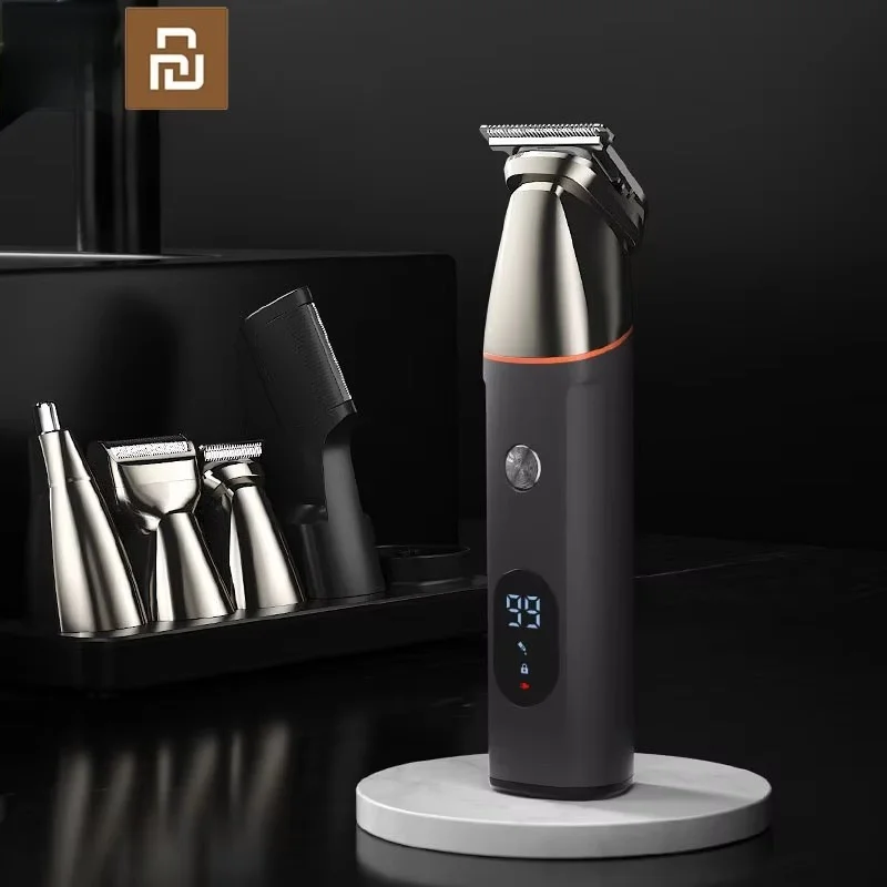 

Youpin Professional Waterproof Hair Clipper Men Rechargeable Cordless Electric Razor 5 In 1 Barbers Beard Hair Trimmer