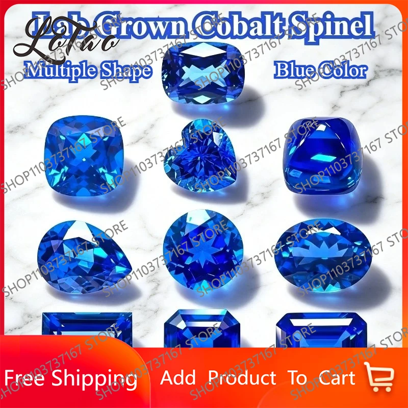

Lab Grown Cobalt Spinel Multiple Shape Charms Gemstone for DIY Ring Necklace Earrings Main Materials Selectable Certificate