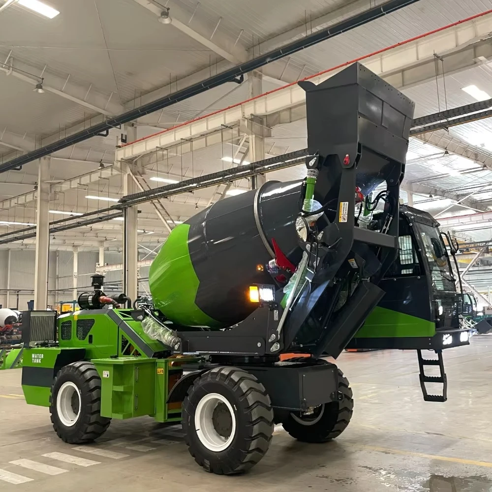 Multi-functional 2.6m³ Portable Mobile Self-Loading Concrete Mixer Machines Intelligent Control Mini Concrete Mixer With Lift