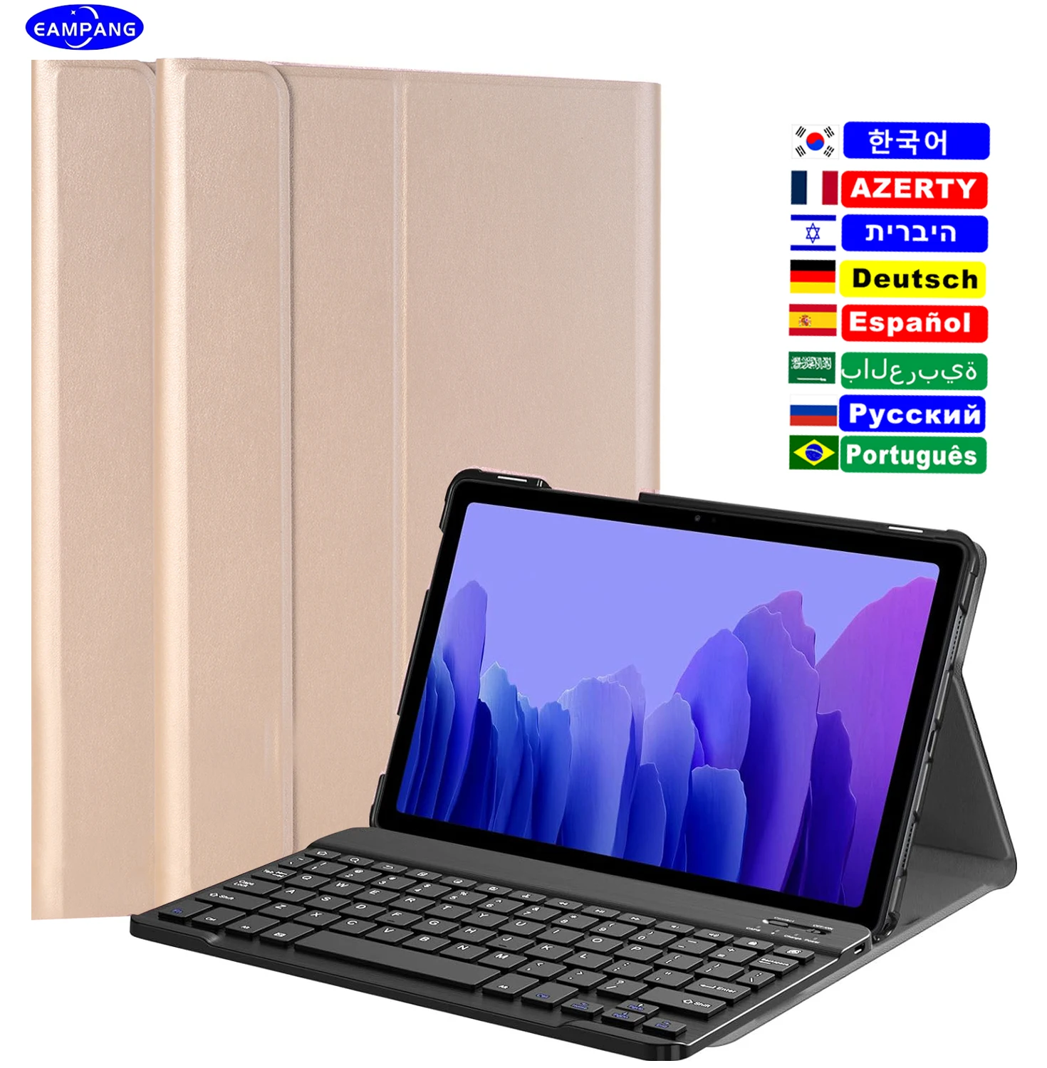 

Keyboard Case for Samsung Galaxy Tab A8 10.5 A6 A7 10.4 S4 10.5 S6 S7 S8 11 Russian Spanish Korean Hebrew Keyboard