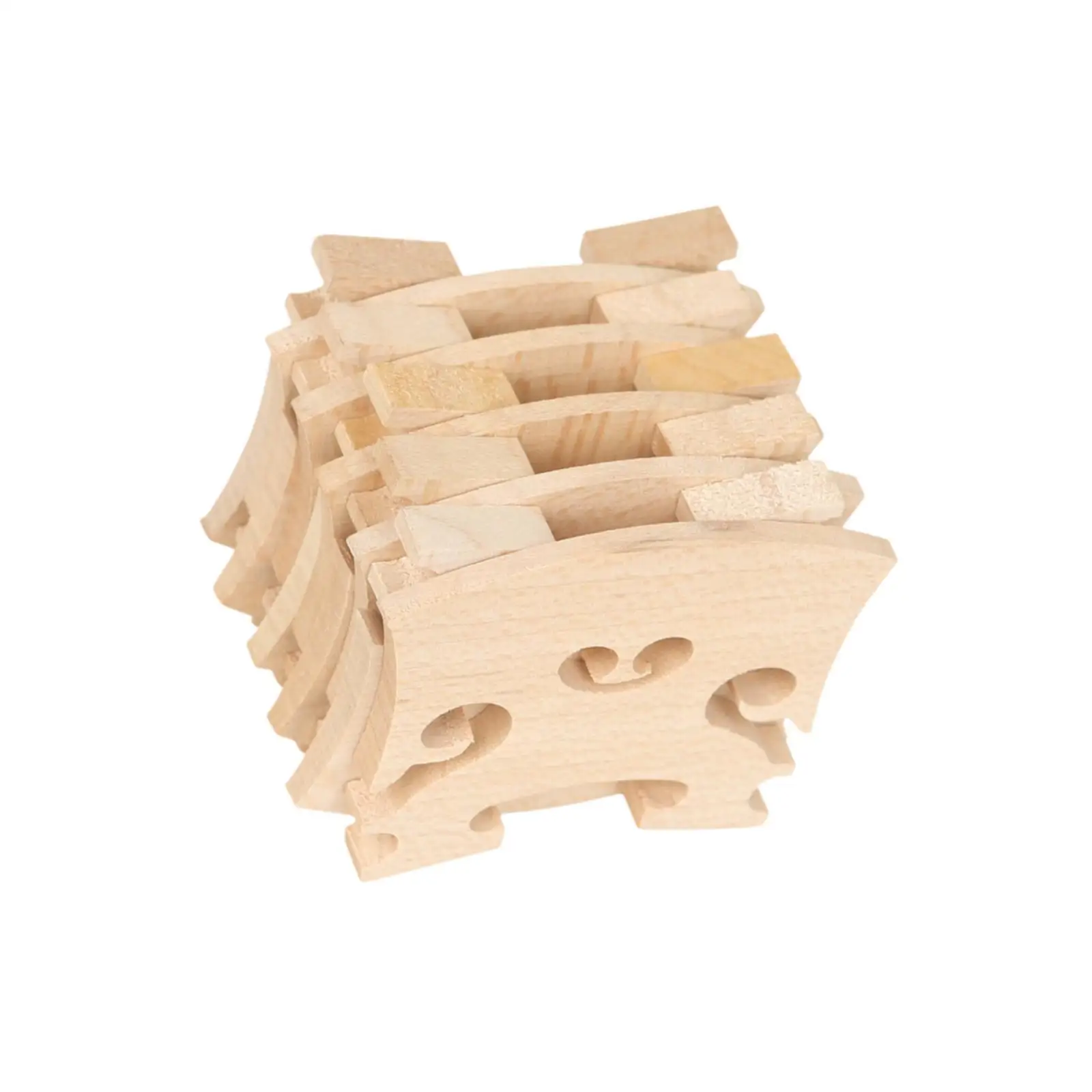 10Pcs Wooden 4/4 Full Size Violin Fiddle Bridge,Replacements Parts Accessories for Playing Violin Faster and Clearer