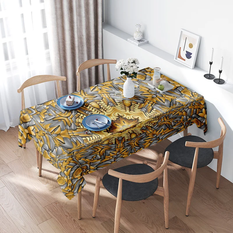 

Luxury Floral Printed Tablecloth - Decorate Your Dining Room in Style Washable, Non-Slip, Machine Washable, No Ironing Required