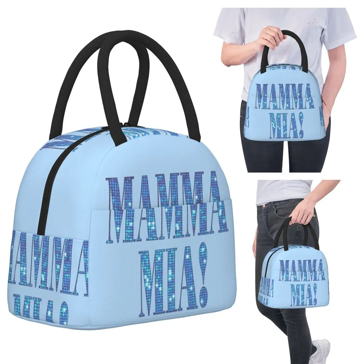 

Mamma Mia-изолированная сумка для обеда для детей, школьный холодильник, термоящик для еды, портативный контейнер для ланч-боксов