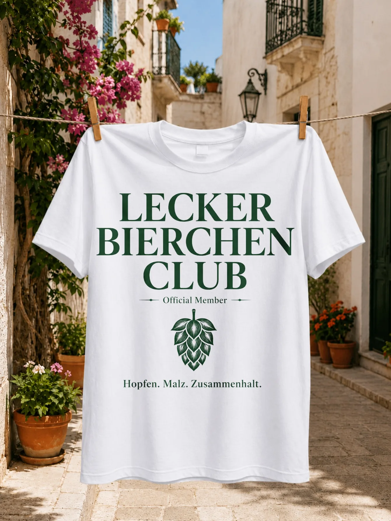 Minimal Lecker Bierchen Club Official Member Hopfen Malz Zusamhalt Hop Graphic Unisex All  Unisex All T-Shirt