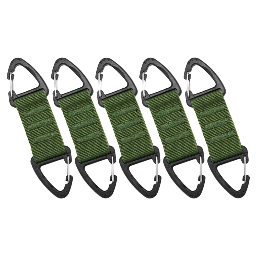 5 Pcs Glove Grabber Mountaineering Keychain Camping Accessories Hanging Buckle Portable Nylon Webbing