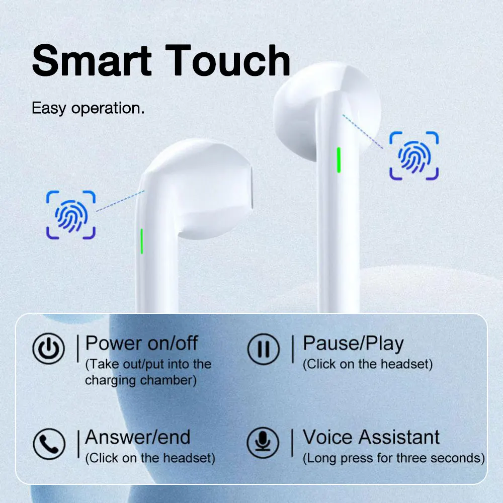 EARDECO TWS Wireless Headphones 5.3 Bluetooth Earphones HIFI Lossless Sound Headsets Sport Waterproof Earbuds for Smartphones