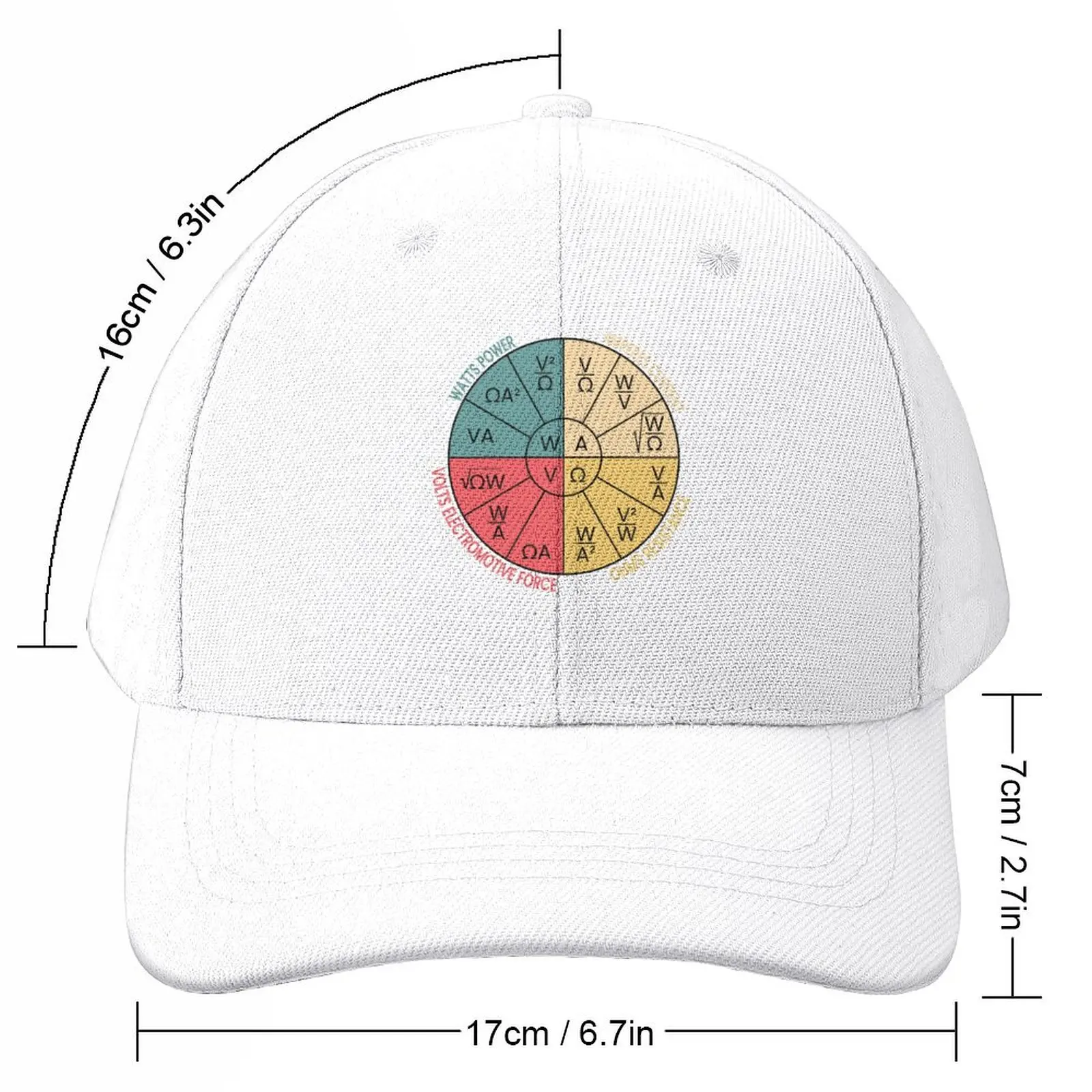 Ohms Law Wheel Baseball Cap Hat Baseball Cap Beach Outing Mens Women's