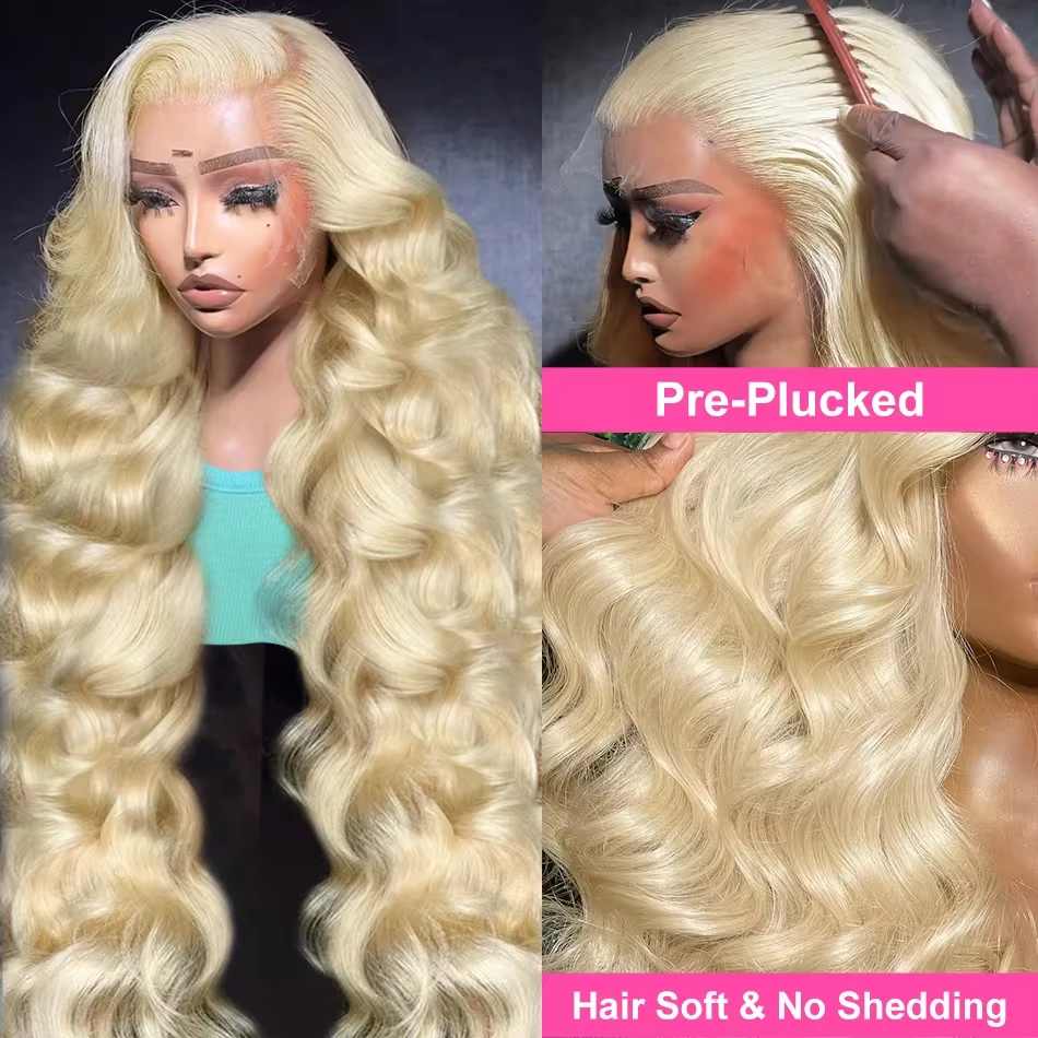 Tewjig 13x6 Hd Transparent 613 Lace Frontal Wig 250% 13x4 Honey Blonde Color Brazilian Body Wave Lace Front Human Hair Wigs