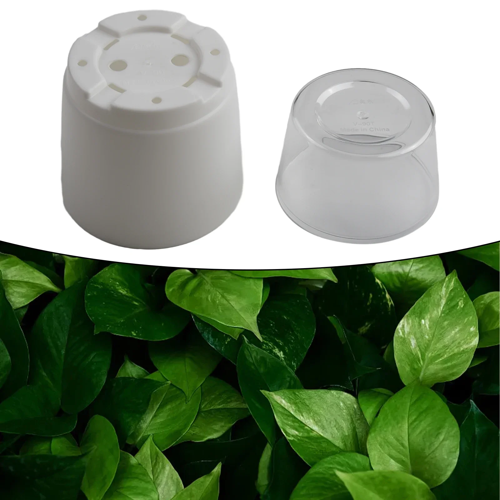 

1Pcs Plastic Resin Plant Pot Self Watering Garden Flower Small Flowerpot African Violet Pots 3.46X2.67X4.57inch