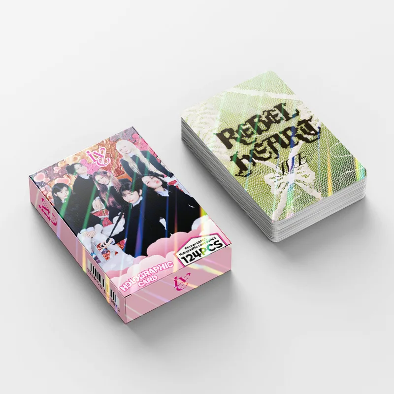 124pcs IVE EMPATHY Laser Photocards 2025 in-Stock K-pop Fan-Made Merch Jang Won Young