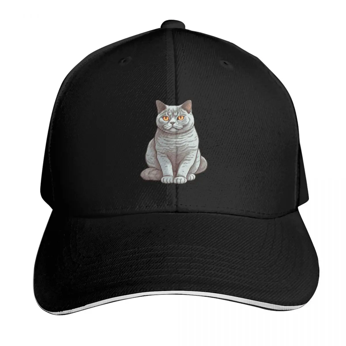 Charming British Shorthair: A Delightful Feline Baseball Cap Men Women Casual Summer Sport Sun Cap