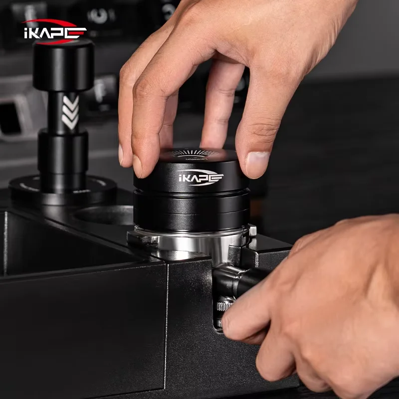 IKAPE  Gravity Espresso Distributor, Fits 51/54/58MM Espresso Portafilter,Coffee Distribution Tool(Black/White/Sliver)