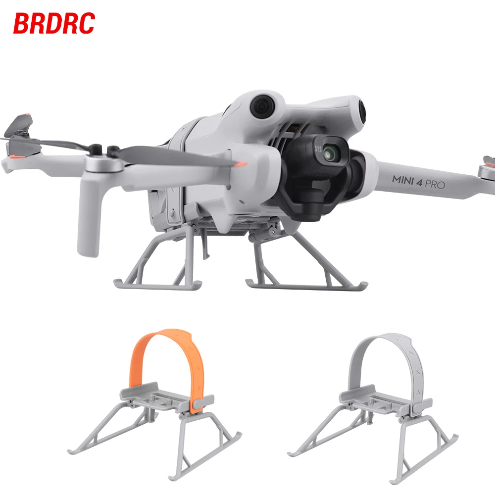 BRDRC Drone Accessories for DJI Mini 4 Pro Landing Gear Expanded Increased Bracket Propeller Holder Guard Lens Cap Combo Set