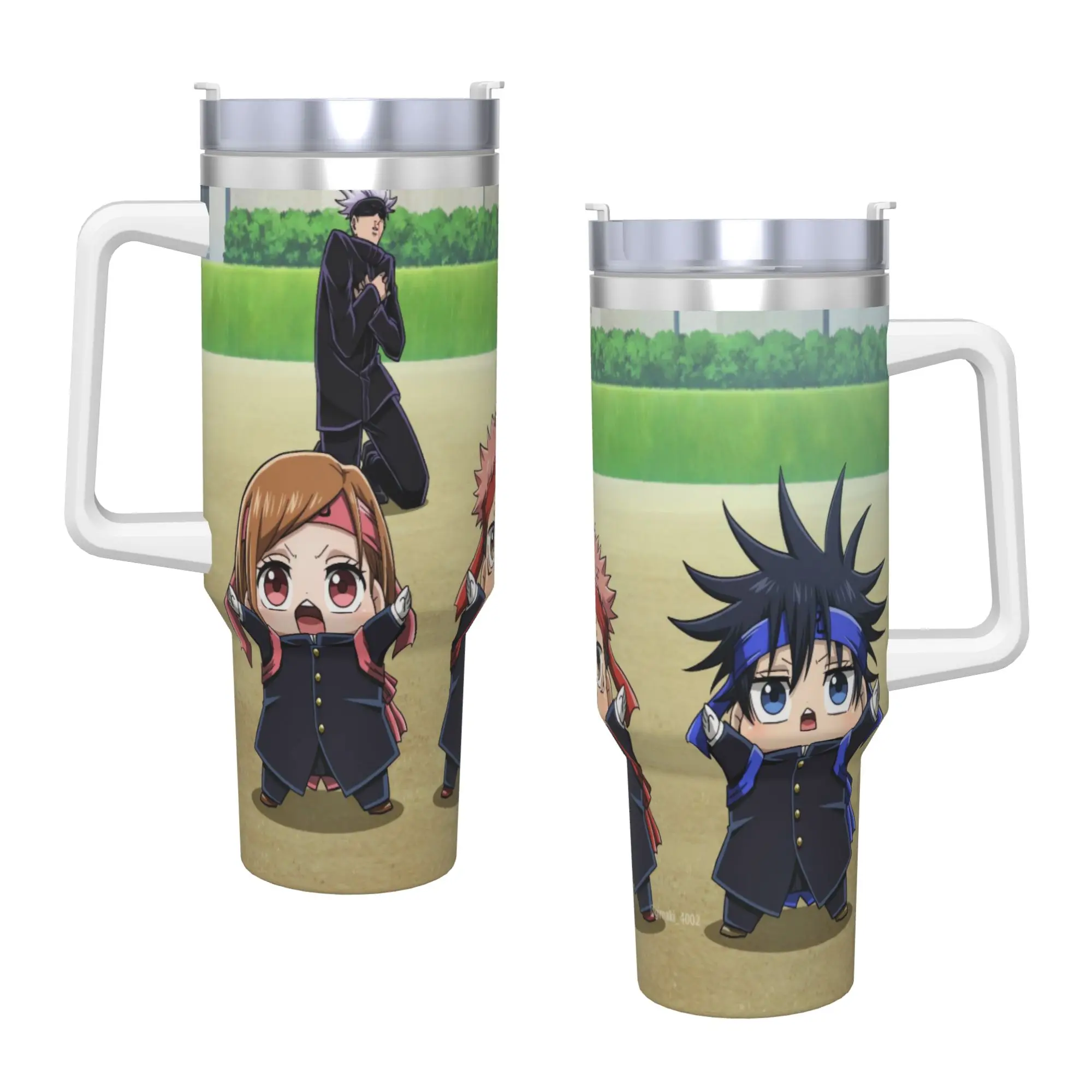 Stainless Steel Tumbler Anime Juju Characters Mugs Cup With Straws  Travel Cold Drink Water Bottle Keep Heat 40oz Thermal Cups