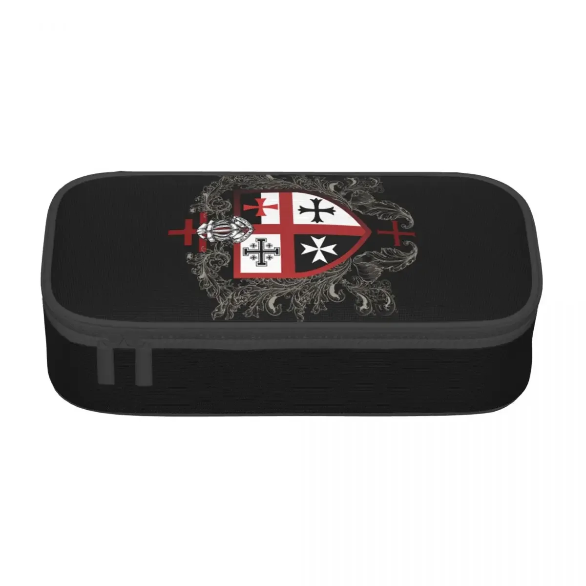 

Custom Kawaii Knights Templar Cross Shield Pencil Case for Big Capacity Medieval Warrior Sword Pencil Pouch Stationery