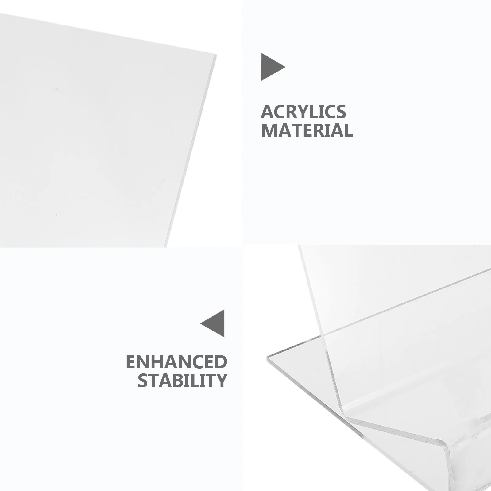 Soporte de tapa de caja de rompecabezas con deflector, soporte acrílico en forma de L para tablero de exhibición de rompecabezas, soporte de lectura, marco de soporte para estante de libros