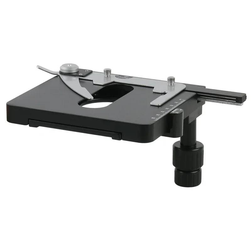 Microscope Attachable Mechanical Stage X-Y Moveable Caliper Vernier with Scale For Biological Microscopio