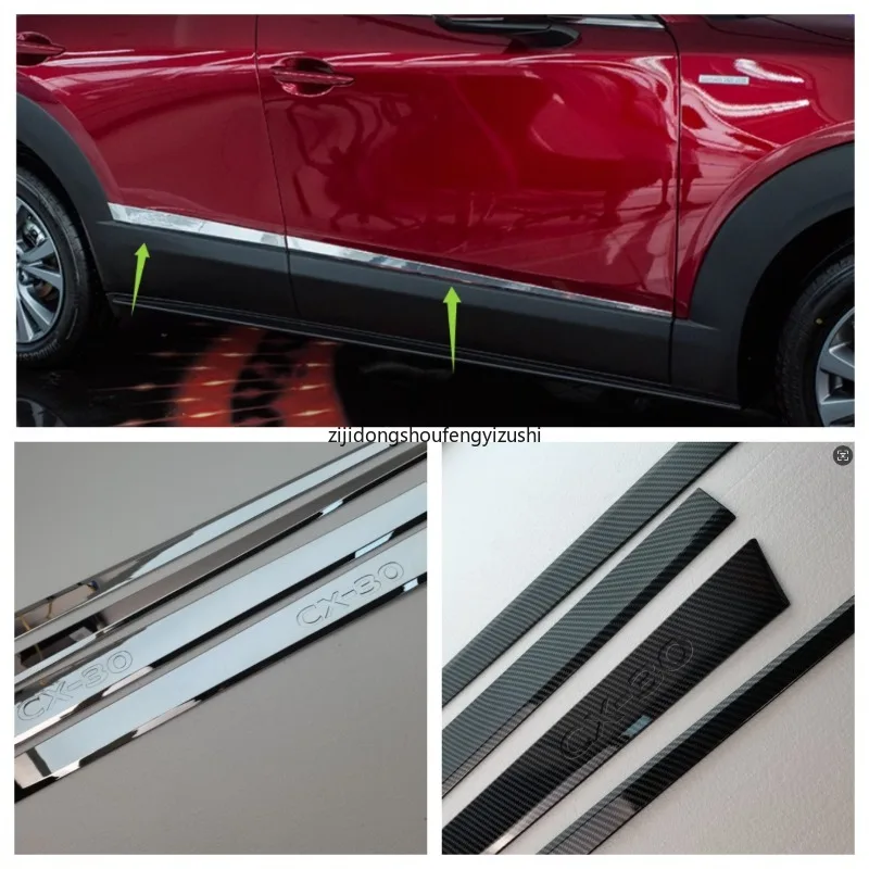 

Car Accessories For Mazda CX-30 CX30 2020 2021 2022 ABS Chrome car door trim body anti chafing protective trim