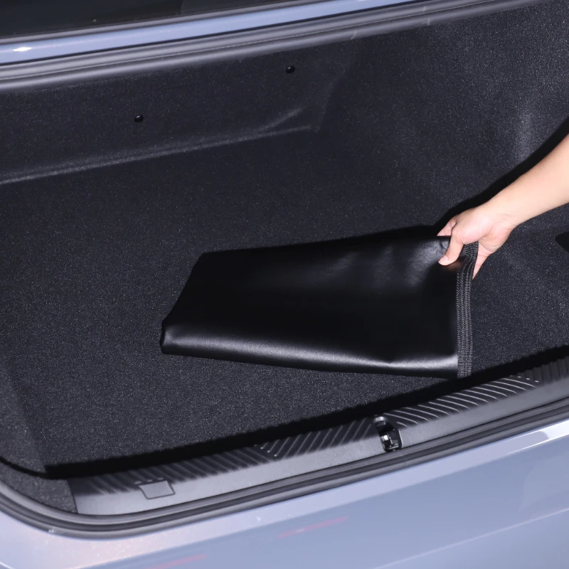 

For BMW 5 Series G60 2024 PVC Leather Black Car Trunk Mats Waterproof Anti-Slip Mat Car Accessories