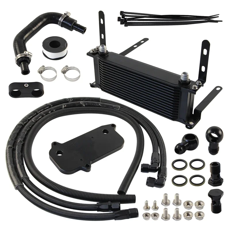 Ölkühler-Kit 14 Reihen AN8 Getriebe für Audi VW T5 T6 DQ500 7-Gang ​ ​ DSG Aluminium