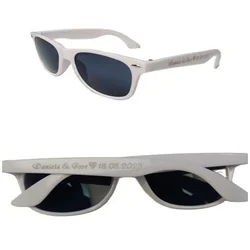 20/30 bespoke wedding party favours for guests to take photographs High quality white adult party sunglasses