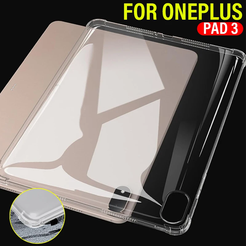 

Shockproof Transprent TPU Case For OnePlus Pad3 Pad2 Pro Pad4 13.2inch Tablet Clear Protective Cover Anti Fall Protection